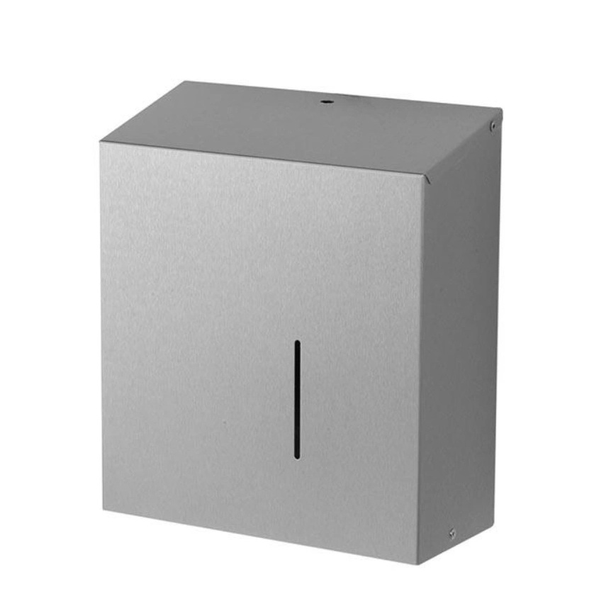 Papirdispenser til standard håndklædeark, rustfrit stål, Sanfer, (1 stk.)