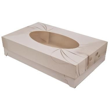 Kageæske med rude, Cateringæske, S-Line, 52x32x12 cm, (30 stk.)