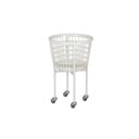Vasketøjskurv på hjul, 32 ltr, rund, 80cm, 4 ben, Tina Trolleys, (1 stk.)