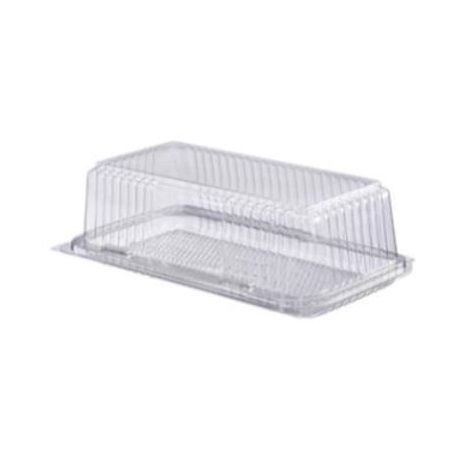 Kagebakke, rektangulær, klar, RPET, 23,5x13,3x7 cm, m/låg, roulade, (300 stk.)