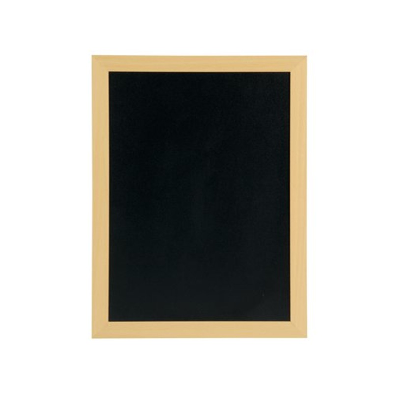 [41161] Vægtavle i ramme inkl. kridtmarker, Securit® WOODY, træ/PP, teakfarvet/sort, flere str., (1 stk.) (30 x 40 cm)