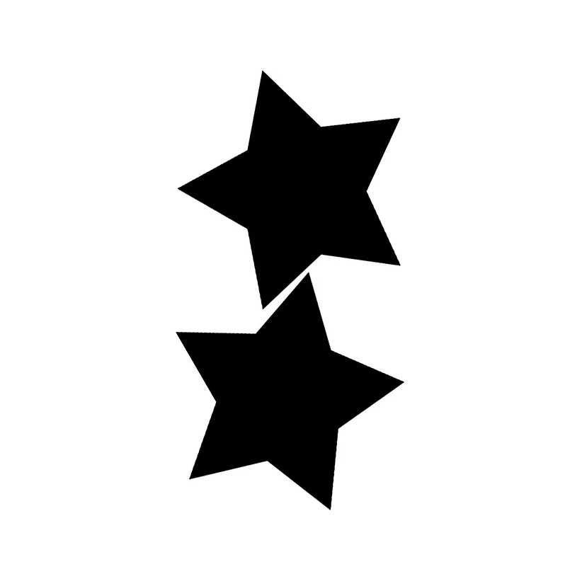 [41170] Kridttavler inkl. kridtmarker, PP, sort, Securit silhuet, flere designs, (1 stk.) (Stjerner)