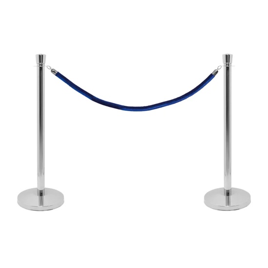 [41241] Afspærringssæt, 95x160 cm, rustfrit stål, Securit BUDGET, flere farver, (1 sæt) (Blå)