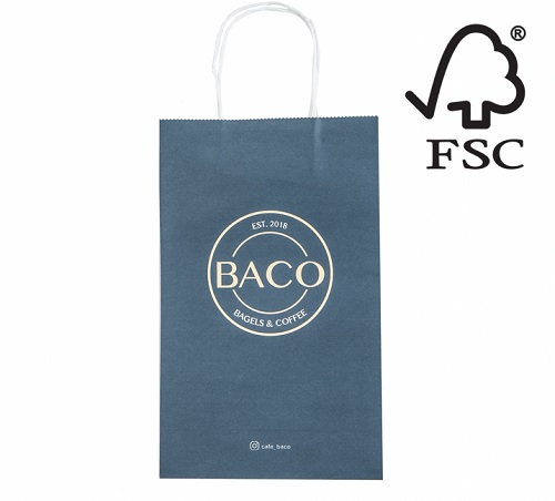 Baco, Bærepose, 5L, 100 GSM Kraftpapir, m. hank, 500 stk.