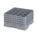Opvaskekurv til glas, m/ 16-rum, grå plast, Cambro, L50xB50cm, (1 stk.)