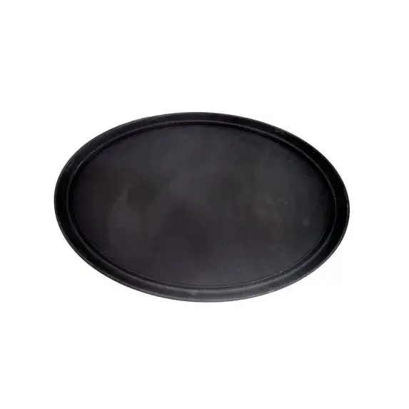 [41289] Tjenerbakke m/ antislip polyester, Ø40,5 cm, sort, (1 stk.)