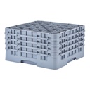 Opvaskekurv t/ glas, 25-rum, Cambro, 50x50 cm, grå plast, (1 stk.)