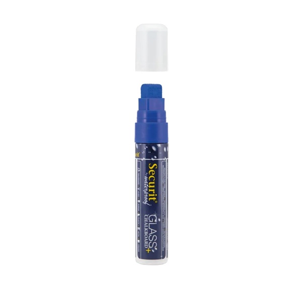 [41310] Vandfast kridtmarker med blokspids, 7-15mm, Securit Original, flydende kridt, flere farver, (1 stk.) (Blå)