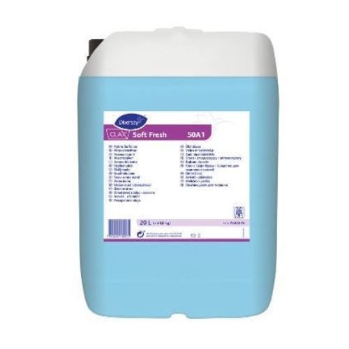 Tøjvask, Skyllemiddel, 20 ltr, Clax Soft Fresh 50A1, Med farve og parfume, Blå, (1 stk.)
