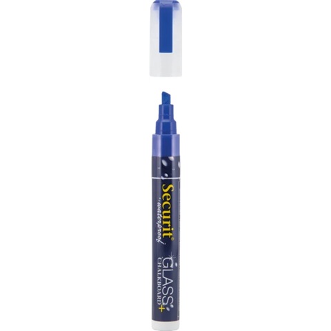 Vandfast kridttusch med skrå spids, 2-6 mm, Securit, flydende kridt, flere farver, (1 stk.)