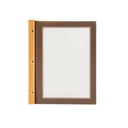 Menuramme med 2 lommer, Securit® WOOD, til ark, træ/refleksfri PP, flere str. & farver, (1 stk.)