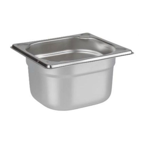[11938] Kantine, 1/6 GN, 1.6 liter, 17.5x16x10cm, Rustfrit stål, (1 stk.)