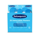 Sporbare plastre, blå, Salvequick, Cederroth 51030127, (6x35 stk.)