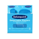 Sporbare fingerspidsplastre/Regular, blå,  Salvequick, Cederroth 51030126, (6x15 stk.)