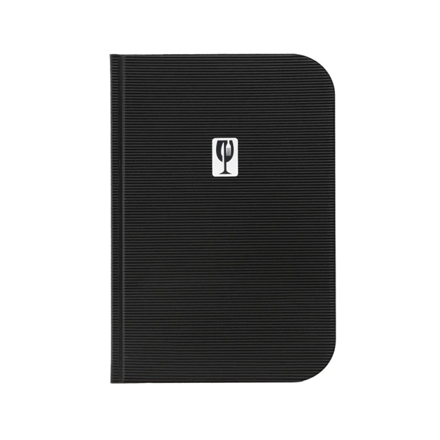 Menuomslag, A4/A5 til 12 sider, Securit® ESSENTIAL, PVC, sort, (1 stk.)