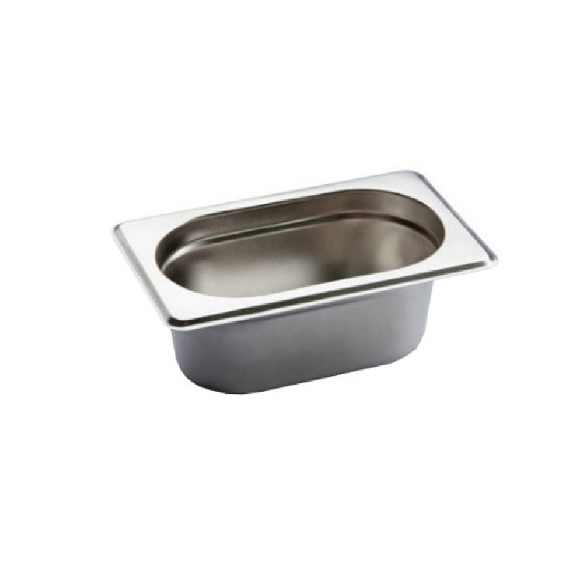 [11942] Kantine, 1/9 GN, 0.6 liter, 17.5x10.5x6.5cm, Rustfrit stål, (1 stk.)