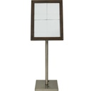 LED Informationsdisplay til 4xA4 med 125 cm stander, Securit® CLASSIC, flere farver, (1 sæt)