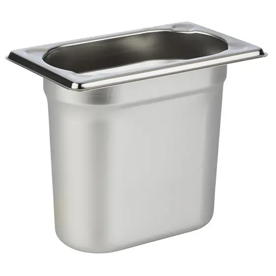[11944] Kantine, 1/9 GN, 1.5 liter, 17.5x10.5x15cm, Rustfrit stål, (1 stk.)