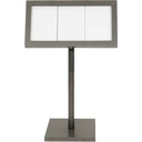 LED Informationsdisplay med stander til A4, Securit® COATED STEEL, sort, flere str., (1 sæt)
