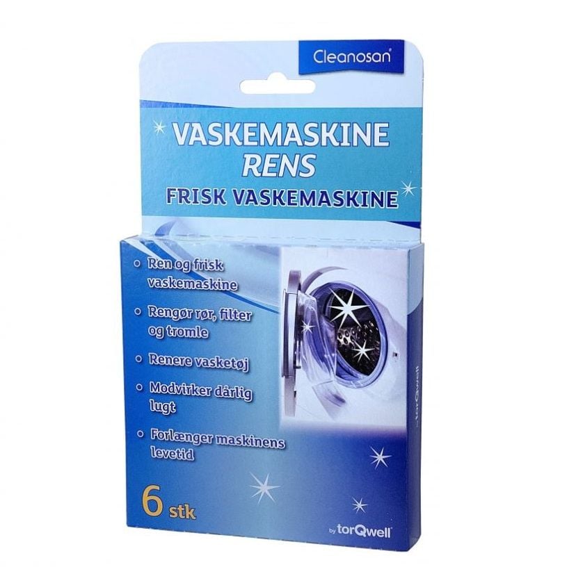 VaskemaskineRens, Cleanosan, (6 stk.)