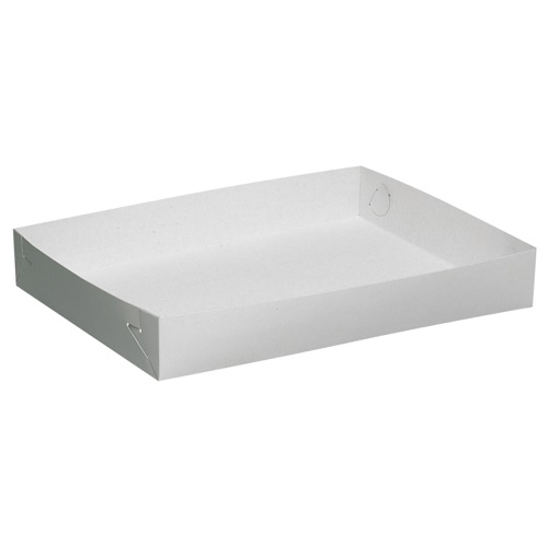 Smørrebrødsæsker, 44x32x6,5cm, hvid, pap, kraftig model, (100 stk.)