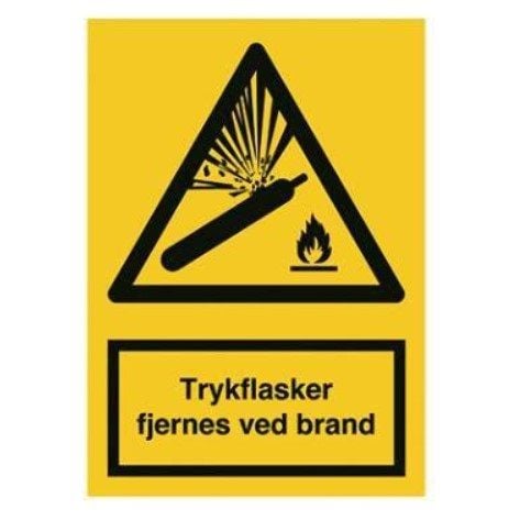 [11964] Sikkerhedsskilt - Trykflasker, 21x29,7 cm, vinyl, A322, (1 stk.)