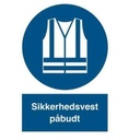 Sikkerhedsskilt, P220, Sikkerhedsvest, 21x29,7 cm, plast, (1 stk.)