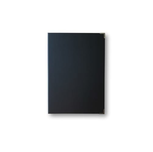 [41747] Dokument / Diplom omslag A4>, med klæbehjørner, hård karton, sort, Peleman, (1 stk.)