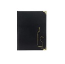 Omslag til vinmenu, Securit® BASIC, A4 til 8 sider, PVC, sort, (1 stk.)