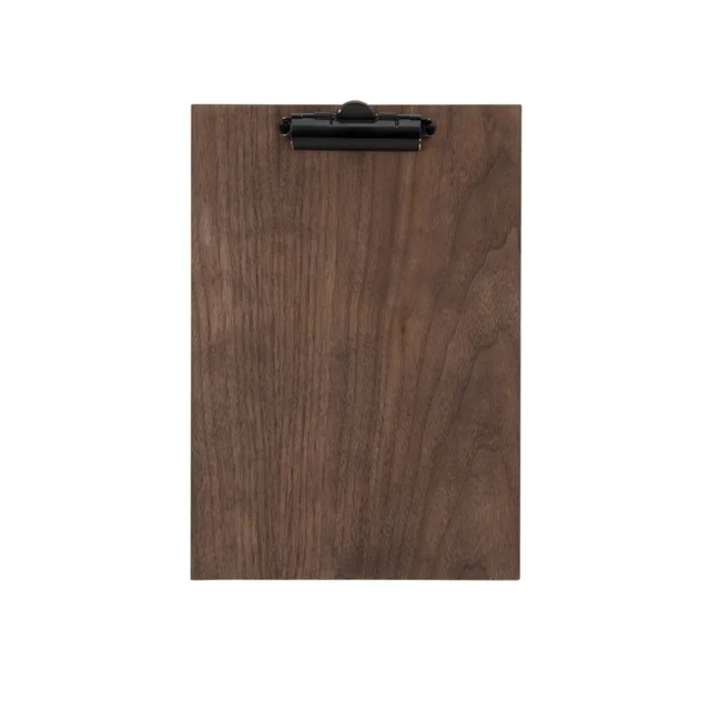 Clipboard menuholder, Securit® WALNUT, A4, lakeret valnøddetræ, (1 stk.)