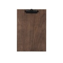 Clipboard menuholder, Securit® WALNUT, A4, lakeret valnøddetræ, (1 stk.)
