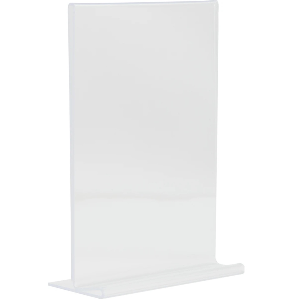[41770] Borddisplay T-skilt, Securit®, A6, akryl, klar transparent, (1 stk.)