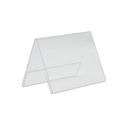 Borddisplay V-skilt, Securit®, A7, akryl, klar transparent, (1 stk.)