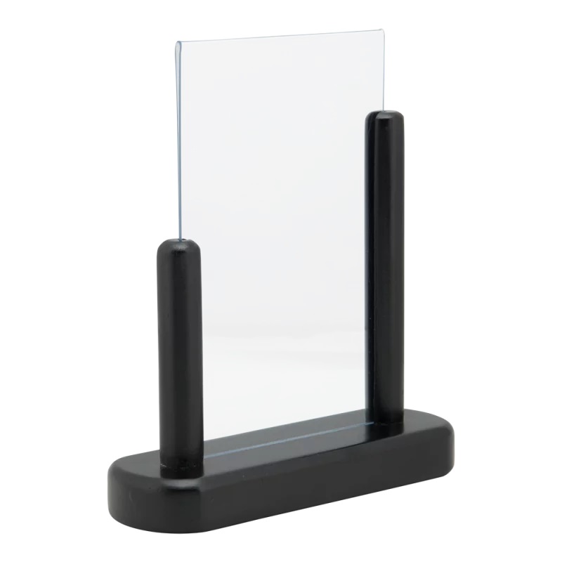 Borddisplay, Securit®, A6, træ/akryl, klar/sort, (1 stk.)
