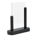Borddisplay, Securit®, A6, træ/akryl, klar/sort, (1 stk.)