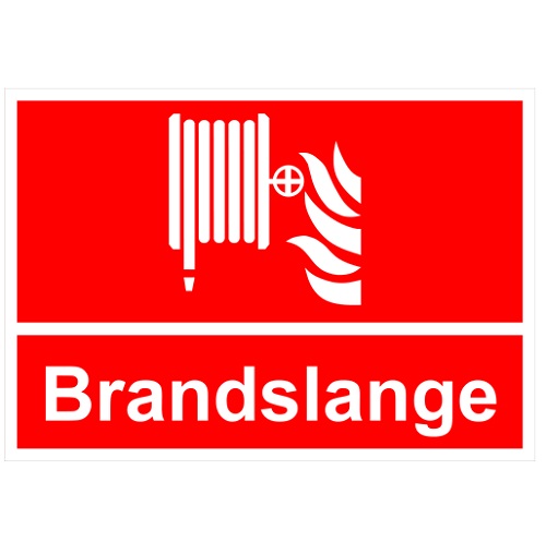 Sikkerhedsskilt - Brandslange, 21x29,7 cm, vinyl, H452, (1 stk.)