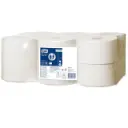 Jumborulle, T2 Advanced, 2-lags, Mini, 170mx9,4cm, Ø18,8cm, hvid, Genbrugspapir, Tork 120280, (12 stk.)