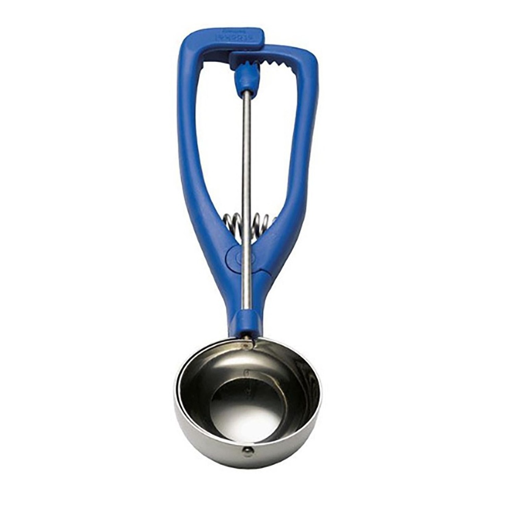 [42031] Iskugleske med saksegreb, Stöckel, blå, 1/5 liter, Ø9cm, Model K, (1 stk.)