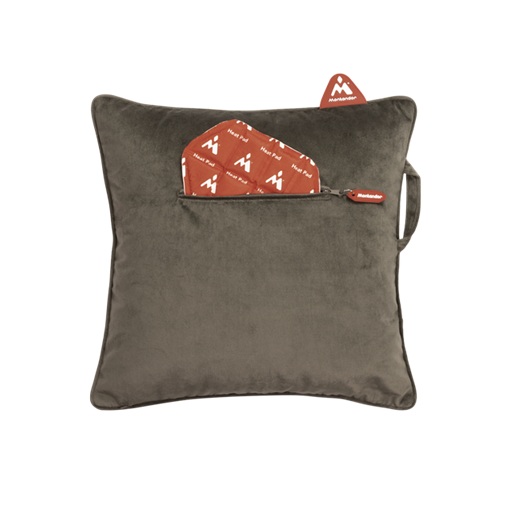 [42035] MONTANDOR pude med varmepudelomme, 45x45x12cm, stof, flere farver, Montandor, (1 stk.) (Brun)