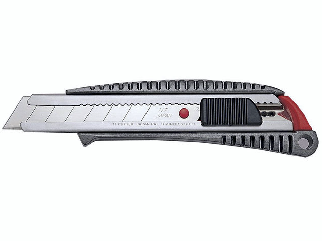Hobbykniv, NT Cutter L-500GR, ALU med Grip & Auto-Lock, 18mm (1 stk.)