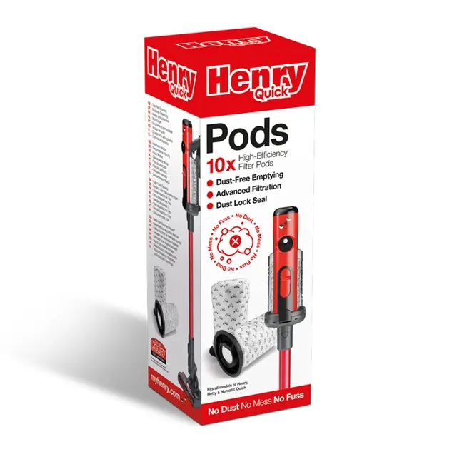 Støvsugerpose - filterkapsel - Pods, Numatic Henry Quick, (10 stk.)