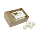 Fyrfadslys, 2,5xØ3,8cm, hvid, 7 timer, stearin, i glasholder, (288 stk.)