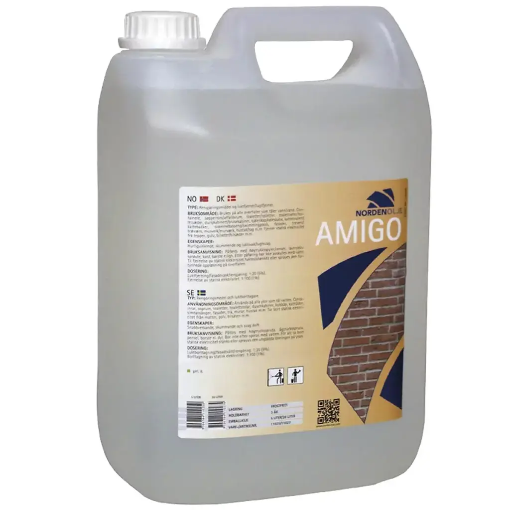 [42150] Rengørinsmiddel & lugtfjerner, Norden Olje AMIGO, 5 L, (1 stk.)