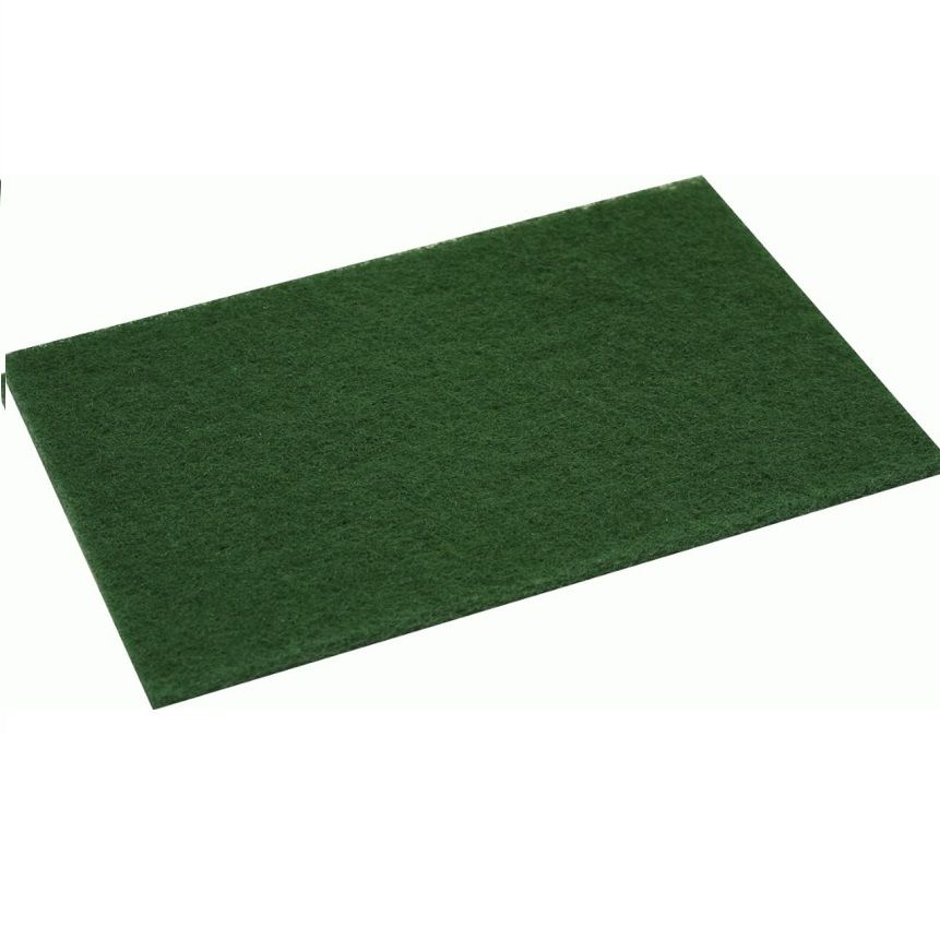 Håndskurenylon, grøn, 23x15x0,8 cm, polyamid og polyester, (10 stk.)