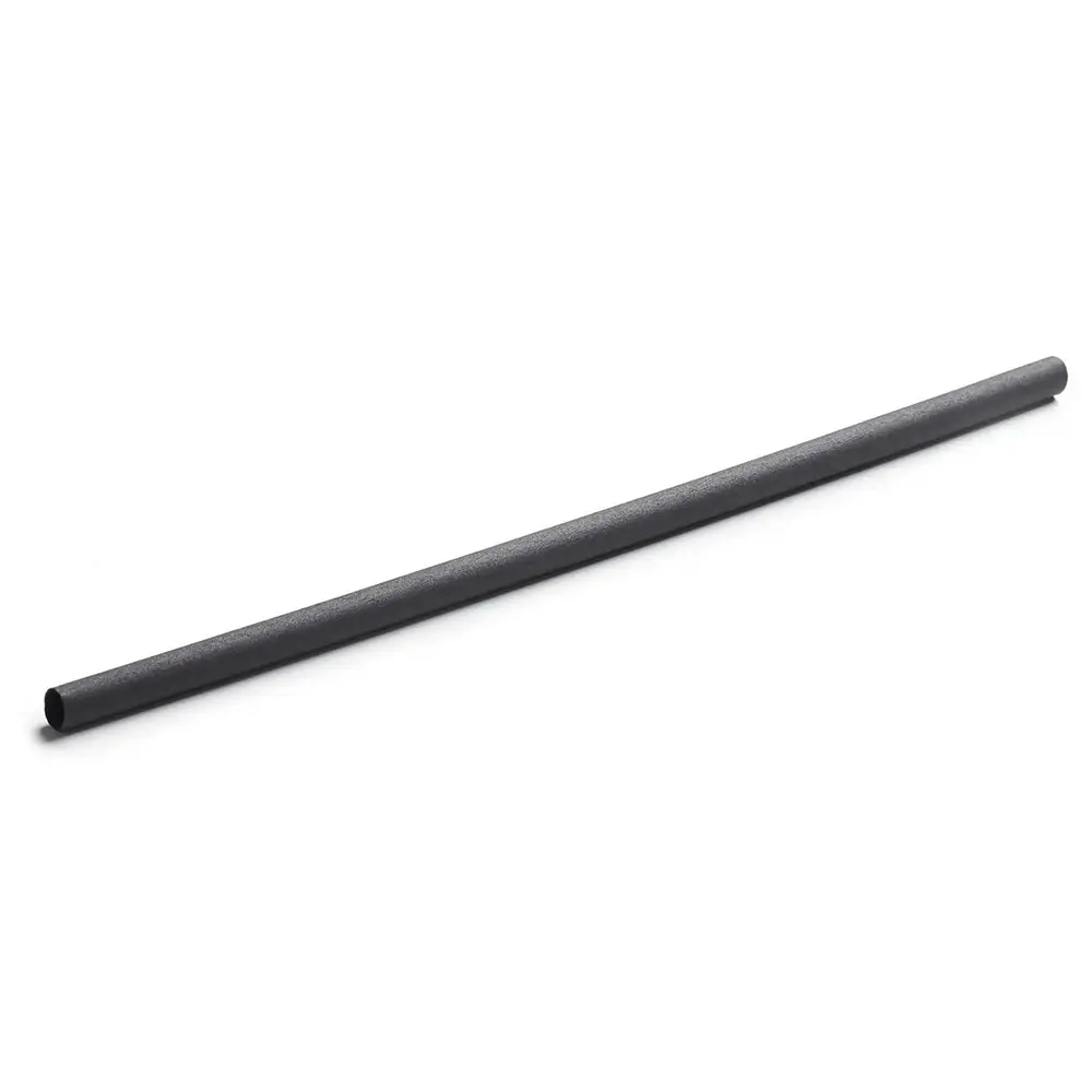 [12132] Sugerør, GS-Basic, Ø8x230mm, uden knæk, plantebaseret, Charcoal, Sort, (4.000 stk.)