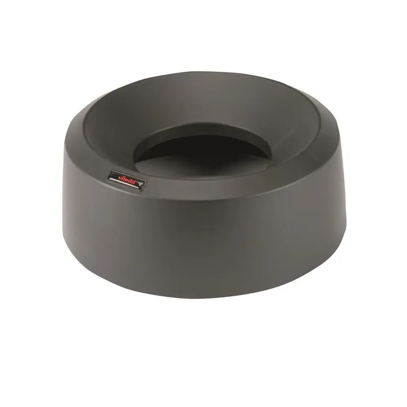 Skraldespandslåg, stor, rund åbning, sort, t/ 50L Vileda Iris spand, (1 stk.)