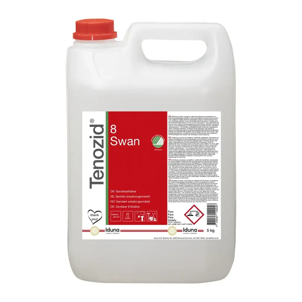 Sanitetsafkalker, 5L, Iduna Tenozid 8, svanemærket, (1 stk.)