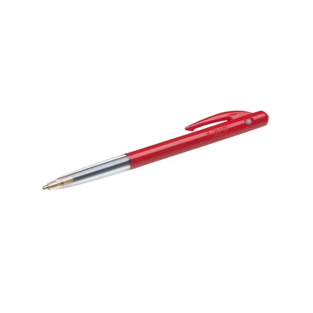 Kuglepen, Bic Clic, rød, Medium, M10 51510, (50 stk.)