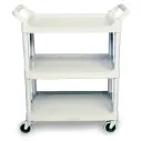 Hotelvogn, 3 hylder, 85x47x96 cm, hvid/sort, Rubbermaid, (1 stk.)