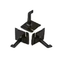 Kroge til Toolflex-skinne, sort, (3 stk.)
